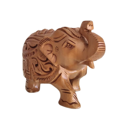 Hand-Carved Wooden Elephants – Artisan Decorative Sculptures