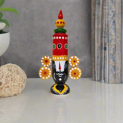 Majestic Etikoppaka Balaji Idol – Handcrafted Wooden Folk Art of Tirumala Tradition Etikoppaka Lacquerware