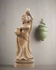 Matka Rani-Queen with a pot Sand Stone