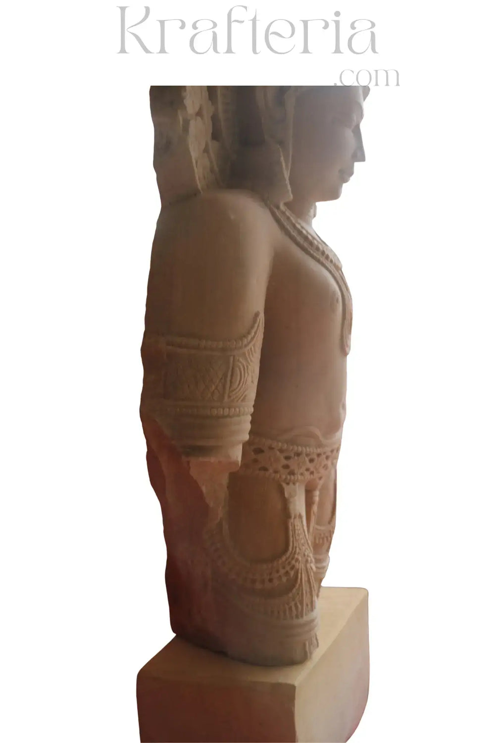 Ancient Indian Sandstone Sculpture of a Divine Being (Deva/Gandharva) Sand Stone