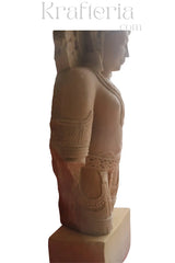 Ancient Indian Sandstone Sculpture of a Divine Being (Deva/Gandharva) Sand Stone