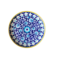 Indigo and White Mandala Floral Decorative Wall Plate