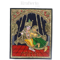 Elegant Radha Krishna – Thanjavur Artistry Paintings