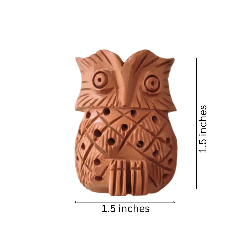 Hand-Carved Wooden Owl | Rustic Home Decor Figurine maruthi handicrafts