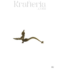 Brass Lady Figurine with Deepam for Pooja Décor