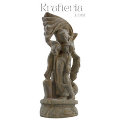 Lady with a Mirror Sculpture – Reflection of Grace and Beauty