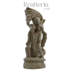 Lady with a Mirror Sculpture – Reflection of Grace and Beauty Soft Stone