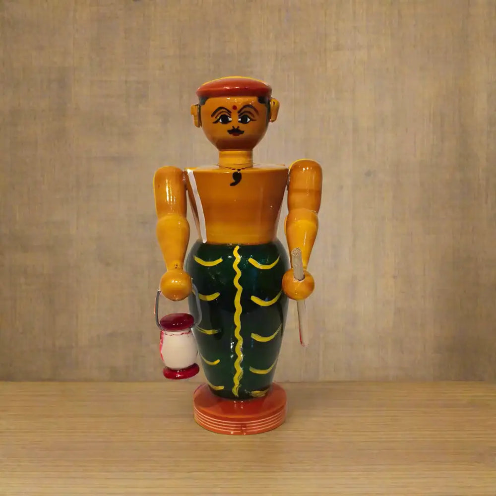 Etikoppaka Wooden Watchman - A Keeper of Village Traditions Etikoppaka Lacquerware