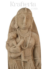 Matru Murti - A Sandstone Depiction of Maternal Love Sand Stone