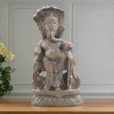 Divine Ganesh Murti with Serpent Headgear – Artistic Spiritual Masterpiece