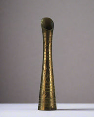 Antique-Finish Brass Flower Vase – Inspired by Indian Heritage