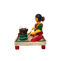 Etikoppaka Cooking Grace in Wood Etikoppaka Lacquerware