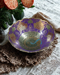 Peacock Glory - Centerpiece Brass Fruit Bowl