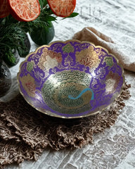 Peacock Glory - Centerpiece Brass Fruit Bowl Brass Ware