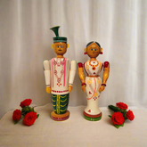 Etikoppaka Wedding Couple - Handcrafted Bridal Figurines