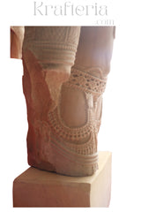 Ancient Indian Sandstone Sculpture of a Divine Being (Deva/Gandharva)