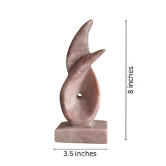 Flame Form Marble Sculpture – Hand-Carved Stone Accent for Modern Spaces Marble