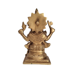 Divine Brass Lord Ganesha Idol – Symbol of Wisdom, Prosperity, and Auspicious Beginnings
