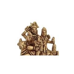 Brass Shiva Parivar Idol on Nandi – Divine Family for Harmony and Protection