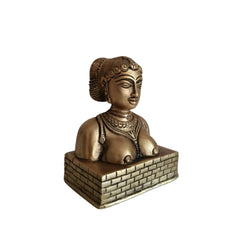 Ancient Indian Bronze Bust of a Goddess Perfect Gifting And Decor Brass Ware