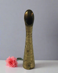 Antique-Finish Brass Flower Vase – Inspired by Indian Heritage