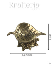 Brass Leaf Deepam (Diya) with Artistic Detailing