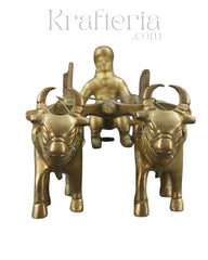 Premium Brass Bullock Cart – Ideal for Gifting & Collectors