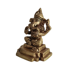 Brass Ganesha Idol: Remover of Obstacles and Bringer of Fortune Brass Ware
