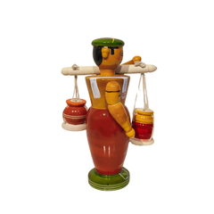 Handcrafted Etikoppaka Wooden Pot Seller - A Traditional Lacquerware