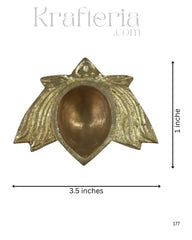 Handcrafted Brass Lotus Diya with Intricate Design Brass Ware
