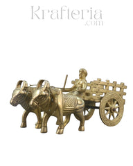 Premium Brass Bullock Cart – Ideal for Gifting & Collectors