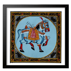 The Ceremonial Blue Steed – Grace in Motion