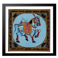 The Ceremonial Blue Steed – Grace in Motion Paintings