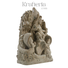 Krishna Sculpture on Snake – Divine Protector and Savior