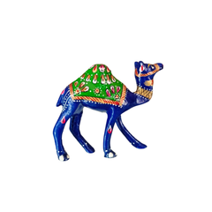 Colorful Metal Camel Statue | Handmade Ethnic Home Decor