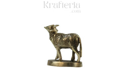 Brass Kamadhenu Cow Statue – Elegant Home Décor Accent Brass Ware