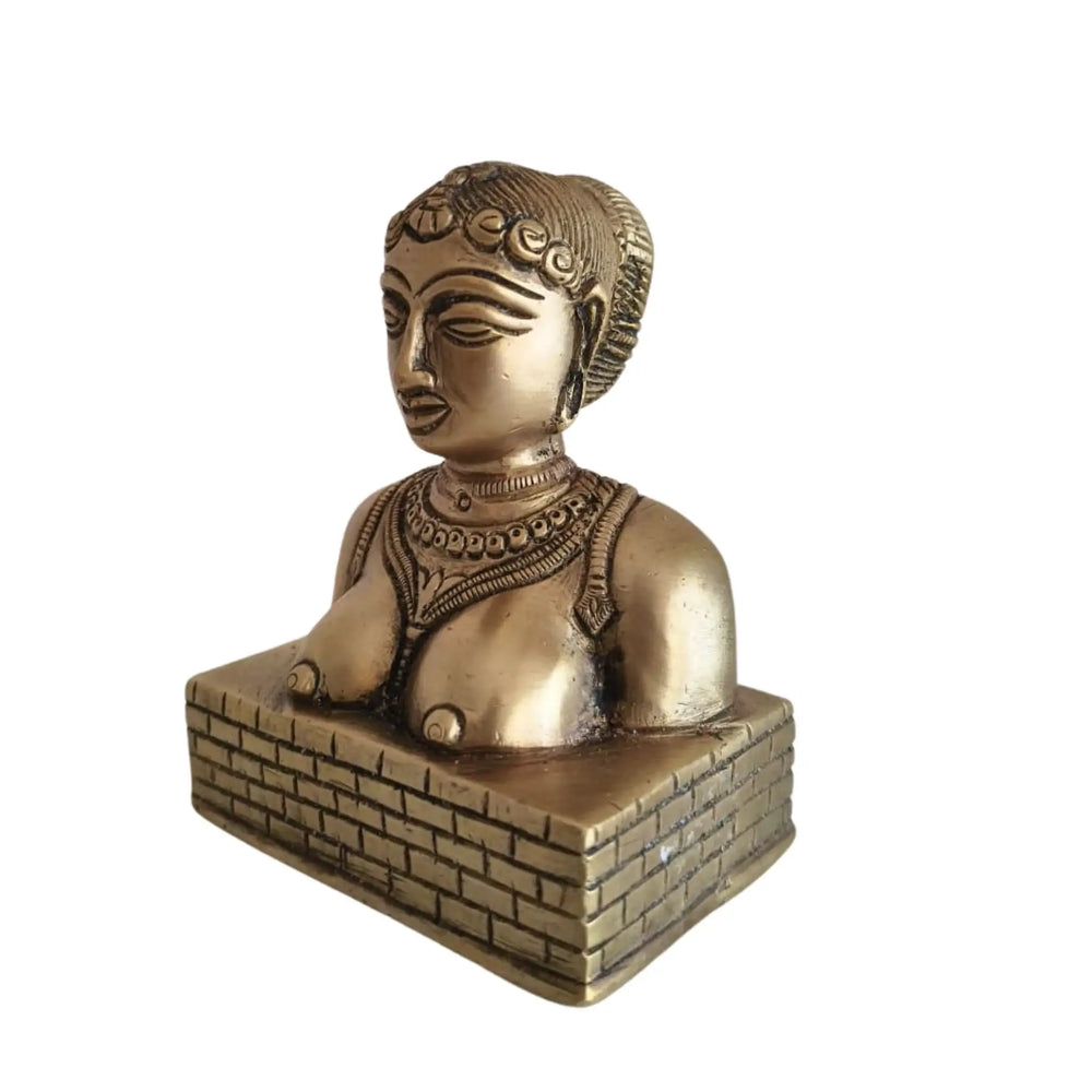 Ancient Indian Bronze Bust of a Goddess Perfect Gifting And Decor Brass Ware