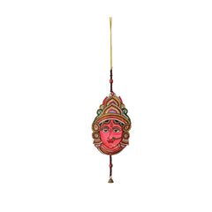 Hand-Painted Goddess Durga Leather Wall Hanging Paintings