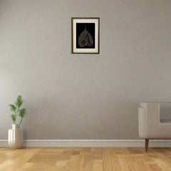Musician on a Bodhi Leaf Miniature Painting Paintings