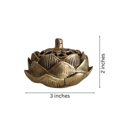 Elegant Brass Lotus Decor Bowl with Intricate Perforated Lid