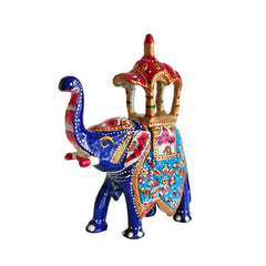 Hand-Painted Ambari – Intricate Decorative Artwork Metal Decorative