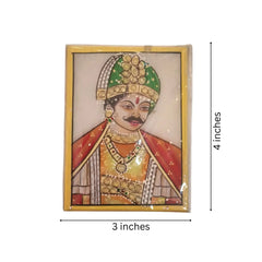 Maharaja of Rajasthan Marbel Painting Paintings