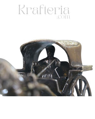Antique Brass Horse Chariot – Exquisite Craftsmanship from India