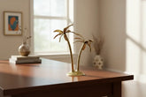 Brass Palm Tree – ropical Metal Tabletop & Home Decor Accent Brass Ware