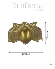 Handcrafted Brass Lotus Diya with Intricate Design