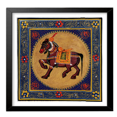 The Regal Maroon Steed – Spirit of Tradition Paintings