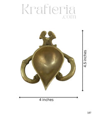 Traditional Brass Deepam Lamp with Sturdy Base Brass Ware