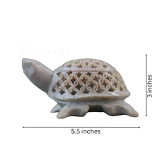 Tortoise Figurine in Jali Art – Exquisite Varanasi Handicraft Décor