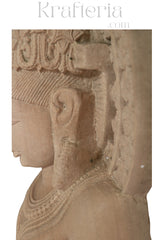 Ancient Indian Sandstone Sculpture of a Divine Being (Deva/Gandharva)
