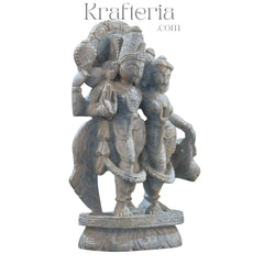 Lord Vishnu with Goddess Lakshmi – Lakshmi Narayana Sculpture Soft Stone